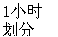 文本框: 1小时划分